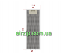 Фільтр для витяжки 155 x 422 mm