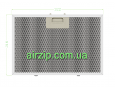 Фільтр для витяжки 322 x 216 mm